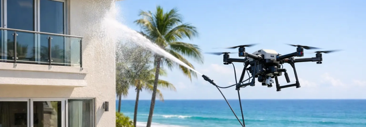 Drone Cleaning Palm Beach for Safer Exteriors