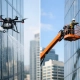 Drone Washing Versus Boom Lifts for Tall Buildings