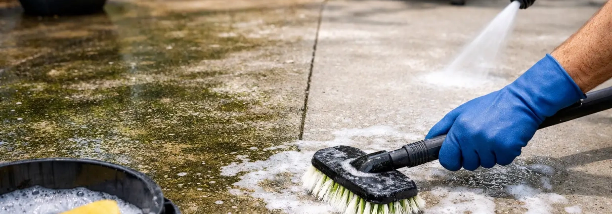 How to Remove Mildew From Patio Concrete