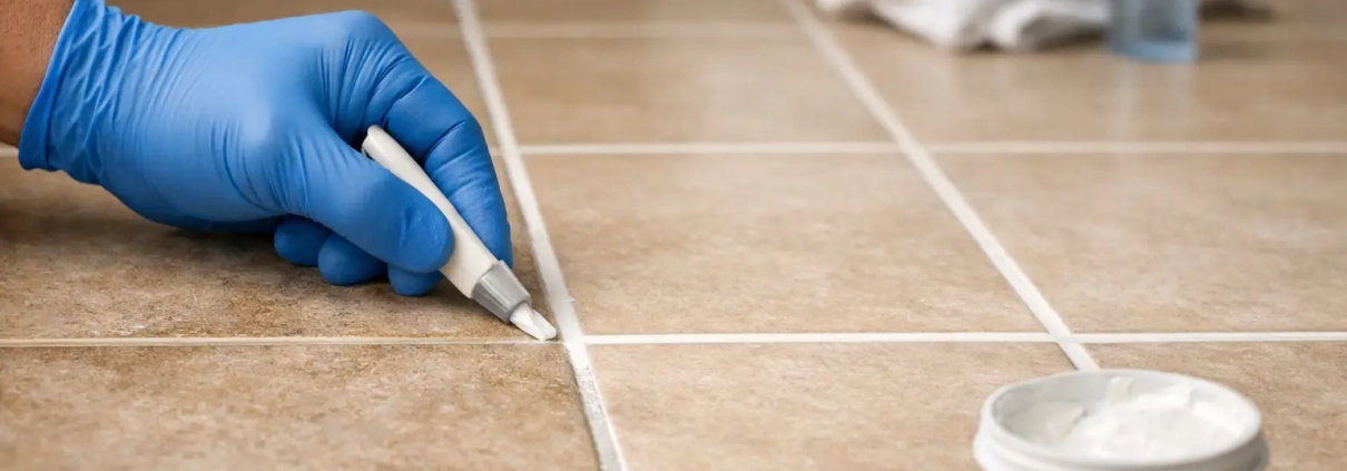 Tile Grout Color Sealing Restores Worn Floors