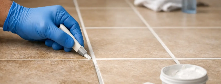 Tile Grout Color Sealing Restores Worn Floors