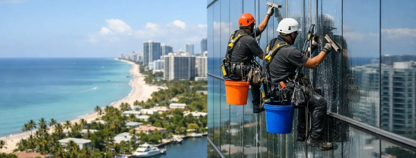 Aerial Facade Cleaning Review for South Florida