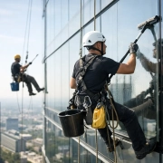 Highrise Cleaning Without Scaffolding or Lifts