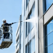 How Aerial Washing Protects Facades Safely